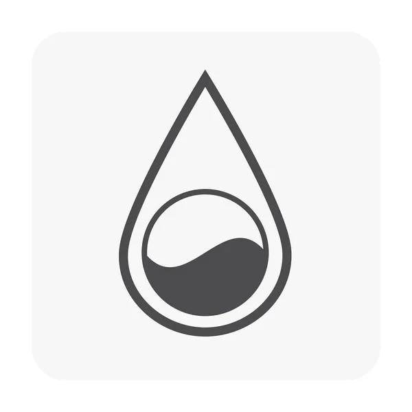 Diseño Del Icono Gota Agua Color Negro — Vector de stock