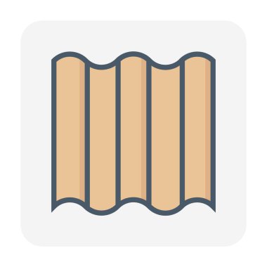 Çatı kaplama malzemesi simgesi tasarım.