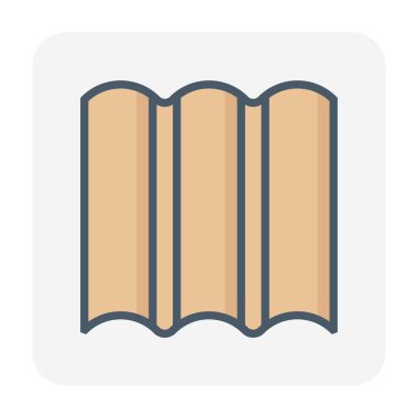 Çatı kaplama malzemesi simgesi tasarım.