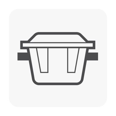 Su arıtma işi için yağ tuzağı simgesi.