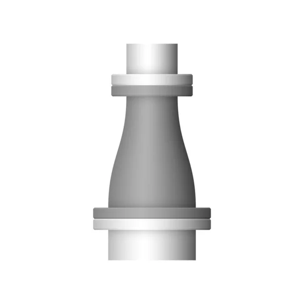 Çelik Boru Bağlantı Simgesi Tasarımı Beyaz Arkaplanda Izole Edildi — Stok Vektör