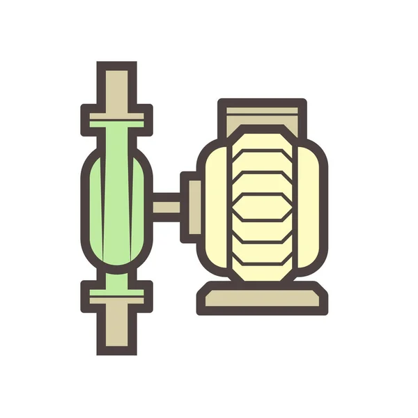 Wasserpumpe Und Wasserrohrvektor Icon Design Für Die Verteilung Von Wasser — Stockvektor