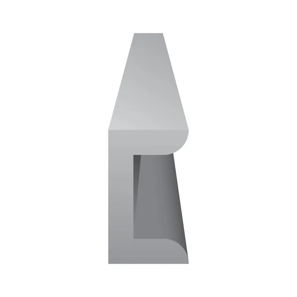Produktdesign Aus Stahl Isoliert Auf Weißem Hintergrund — Stockvektor