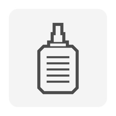 Su pompası ve çelik boru ikonu su dağıtımı için grafik tasarım elementi.