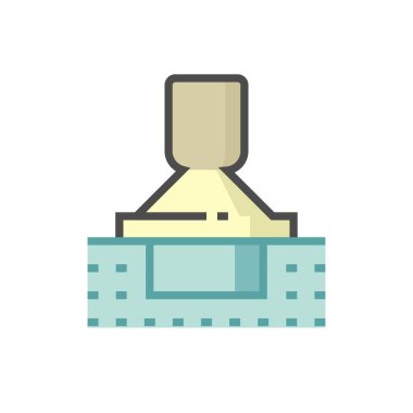 Jeoteknik mühendisliği ve toprak testi vektör simgesi dizaynı.