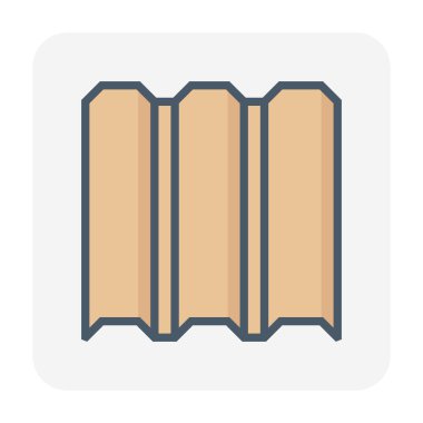 Çatı kaplama malzemesi simgesi tasarım.