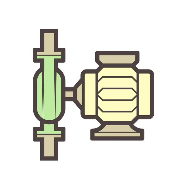 Водяний Насос Водопровідна Труба Векторний Дизайн Піктограми Розподілу Води — стоковий вектор