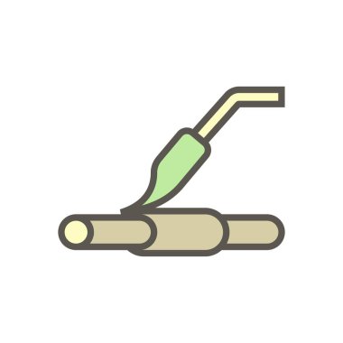 Klima kurulum aracı vektör simgesi dizaynı, düzenlenebilir vuruş.