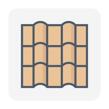 Çatı kaplama malzemesi simgesi tasarım.