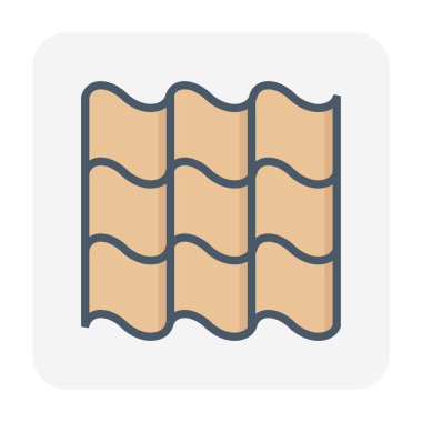 Çatı kaplama malzemesi simgesi tasarım.