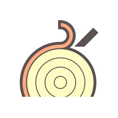 Beyaz zemin üzerinde ahşap malzeme ve kereste fabrikası sanayi vektör ikonu tasarımı.