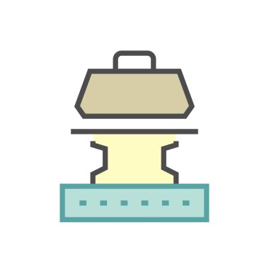 Jeoteknik mühendisliği ve toprak testi vektör simgesi dizaynı.