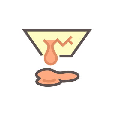 Ev sorunu grafik tasarım unsuru için tavan hasarı ve su sızıntısı vektör ikonu tasarımı, düzenlenebilir felç.