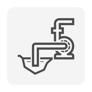 Su kaynağı ve su pompası vektör simgesi tasarımı Su çalışması grafik tasarım elementi için.