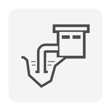 Su kaynağı ve su pompası vektör simgesi tasarımı Su çalışması grafik tasarım elementi için.