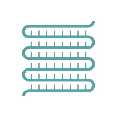 Beyaz arkaplanda klima ve hava kompresörü bölüm vektör simgesi tasarımı.