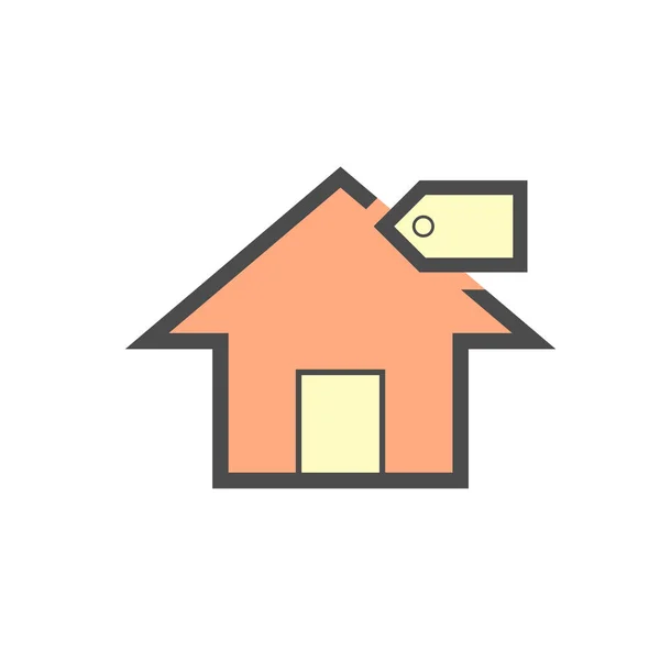 Home Sale Investment Vector Icon Design Auf Weiß — Stockvektor