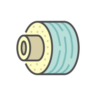 Klima kurulum araçları ve parça vektör simgesi tasarımı, düzenlenebilir vuruş.