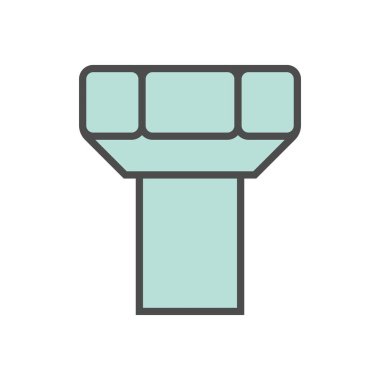 Klima kurulum araçları ve parça vektör simgesi tasarımı, düzenlenebilir vuruş.