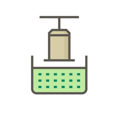 Jeoteknik mühendisliği ve toprak testi vektör simgesi dizaynı.