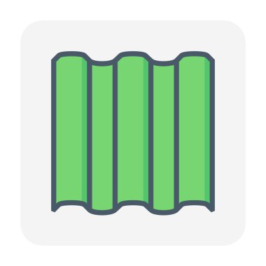 Çatı kaplama malzemesi simgesi tasarım.