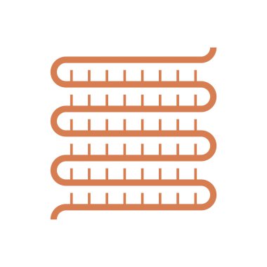 Beyaz arkaplanda klima ve hava kompresörü bölüm vektör simgesi tasarımı.