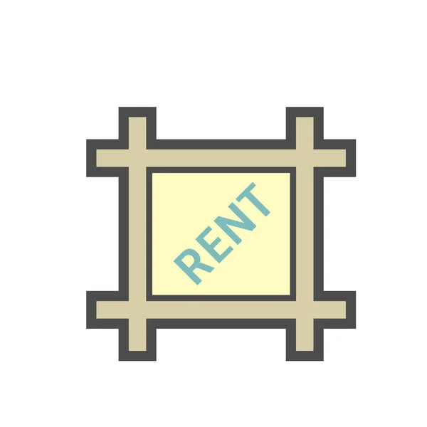 Land Rent Vector Icon Design — Stock Vector