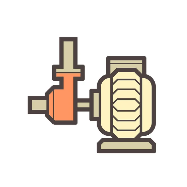 Проектирование Векторного Иконки Водяного Насоса Водопровода Распределения Воды — стоковый вектор