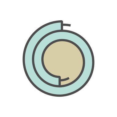 Klima kurulum araçları ve parça vektör simgesi tasarımı, düzenlenebilir vuruş.