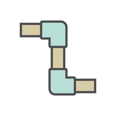 Klima kurulum araçları ve parça vektör simgesi tasarımı, düzenlenebilir vuruş.