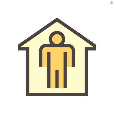 Coronavirus hastalığı karantina ve önleme vektör ikonu tasarımı, 48x48 piksel mükemmel ve düzenlenebilir felç.