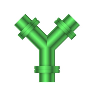 Çelik boru bağlantı simgesi tasarımı beyaz arkaplanda izole edildi.