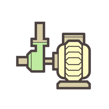 Su pompası ve su borusu vektör ikonu tasarımı su dağıtımı için.