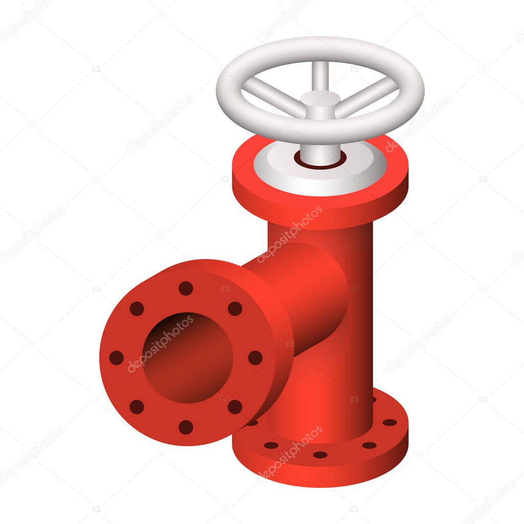 Steel pipe connector and valve icon set.