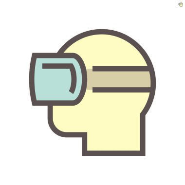Visual Reality glass, vr technology vector icon design, 48X48 pixel perfect and editable stroke.