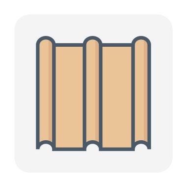 Çatı kaplama malzemesi simgesi tasarım.