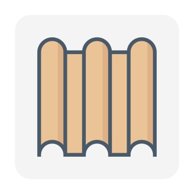 Çatı kaplama malzemesi simgesi tasarım.