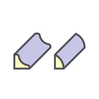 Beyaz arkaplanda ahşap zemin ve malzeme vektör simgesi tasarımı.