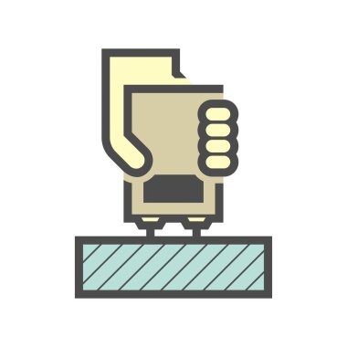 Ahşap döşeme malzemesi ve vektör simgesi tasarımı.