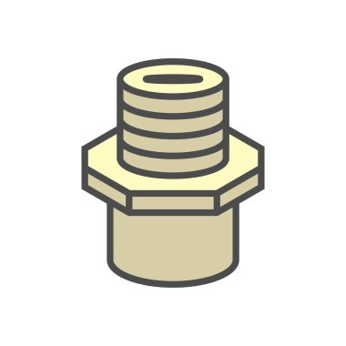 Klima kurulum aracı vektör simgesi dizaynı, düzenlenebilir vuruş.