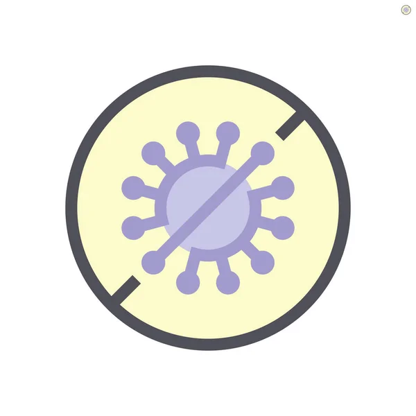 コロナウイルス病ベクトルアイコンのデザイン 48X48ピクセル完全かつ編集可能なストローク — ストックベクタ
