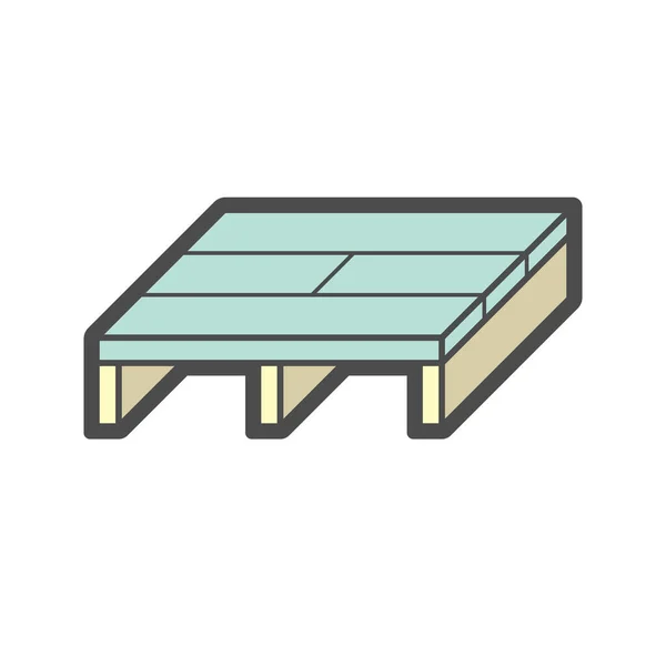 白色背景下木地板施工和材料矢量图标设计 — 图库矢量图片