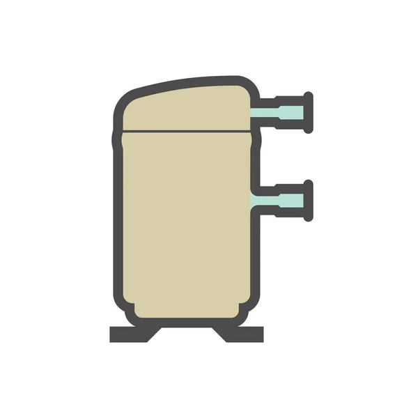 Climatiseur Compresseur Air Partie Vectorielle Icône Conception Sur Fond Blanc — Image vectorielle