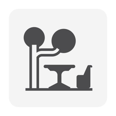 Bahçe ve peyzaj ikonu tasarımı.