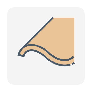 Çatı kaplama malzemesi simgesi tasarım.