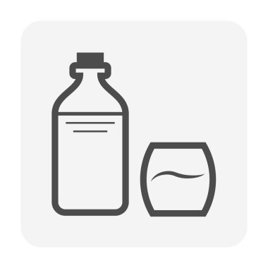 İçme suyu ve sağlıklı vektör simgesi dizaynı.