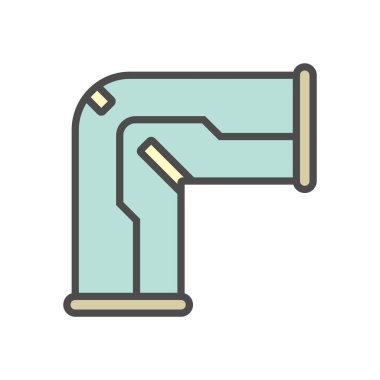 Klima kurulum araçları ve parça vektör simgesi tasarımı, düzenlenebilir vuruş.