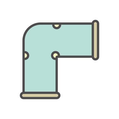 Klima kurulum araçları ve parça vektör simgesi tasarımı, düzenlenebilir vuruş.