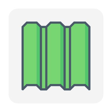 Çatı kaplama malzemesi simgesi tasarım.