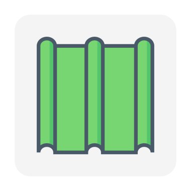 Çatı kaplama malzemesi simgesi tasarım.